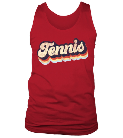Funny Tennis Player Racket Retro Tank Top Unisex