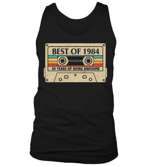 Vintage 1984 Cassette 40th Birthday Gift Tank Top Unisex