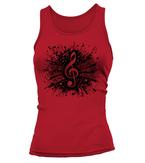 Flying Music Clef Vintage Sheet Music Tank top Woman