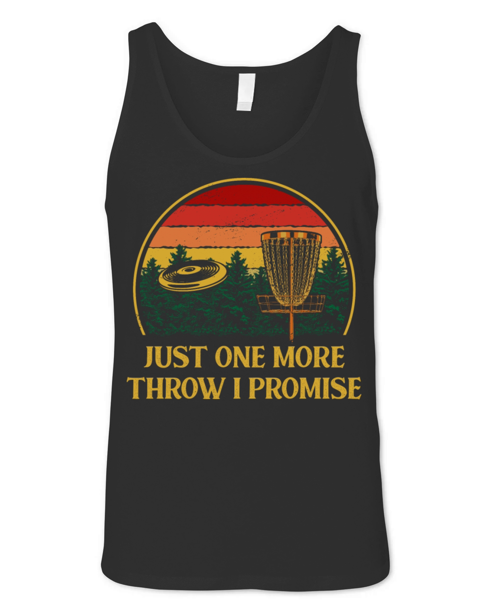 Just One More Throw Disc Golf Sayings Golfer Quote Unisex Jersey Tank