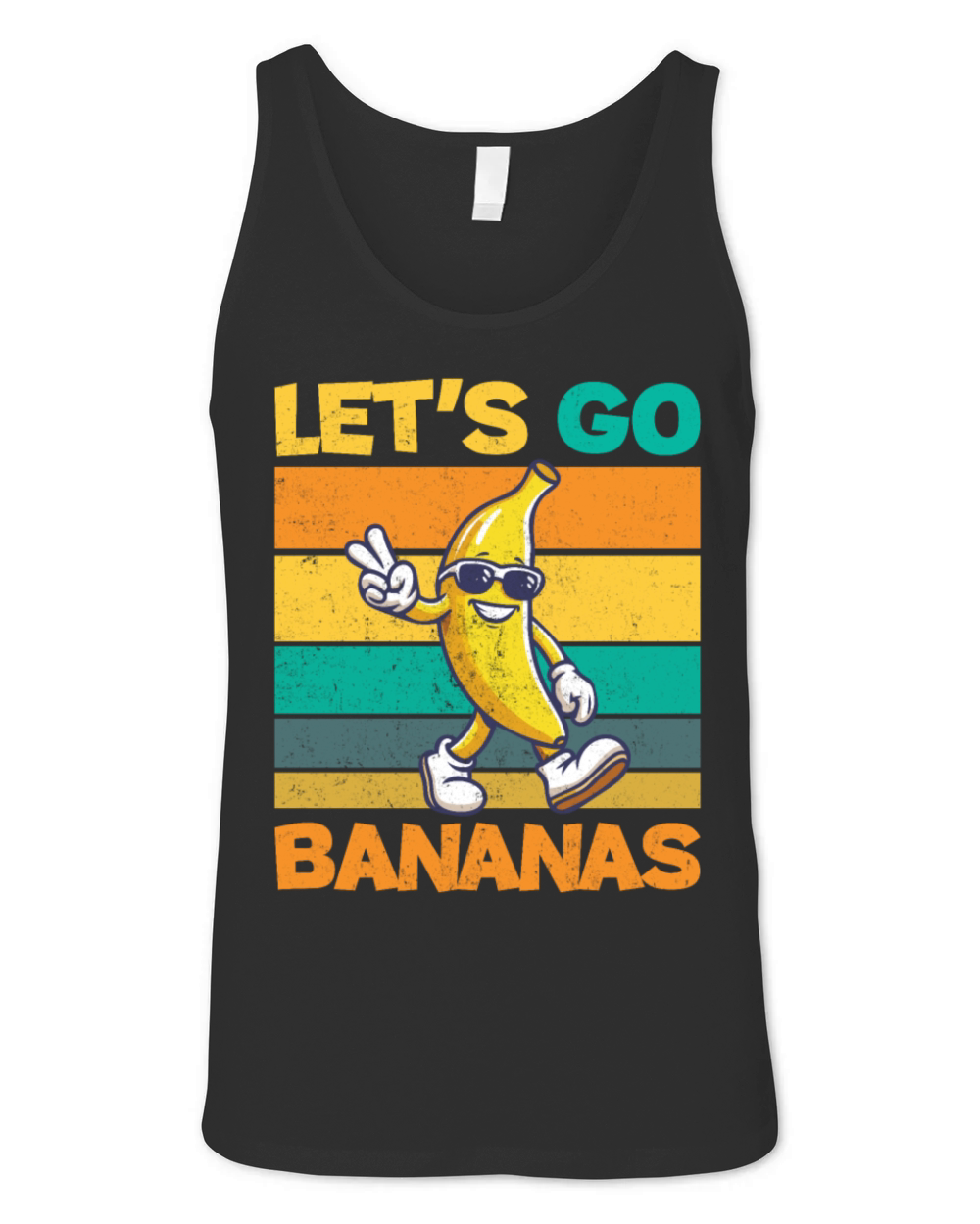 Let Go Banana Retro Vintage Funny Cool Banana Unisex Jersey Tank