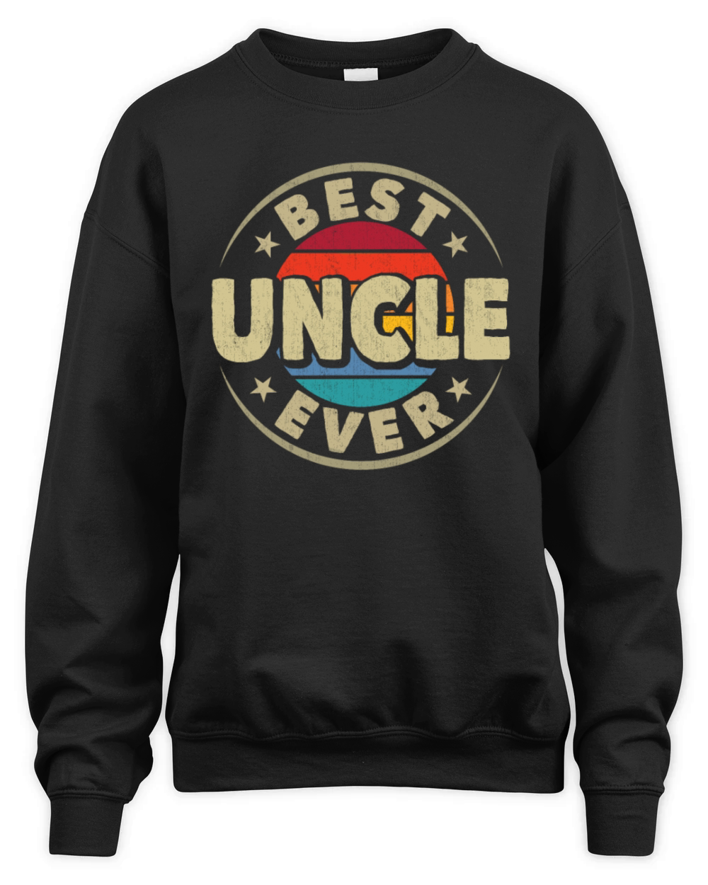 Best Uncle Ever Retro Vintage Uncle Fathers Day Unisex Premium Crewneck Sweatshirt