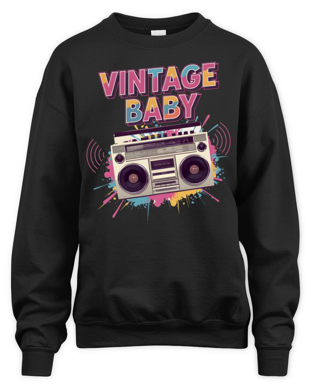 Vintage Baby Radio Unisex Premium Crewneck Sweatshirt