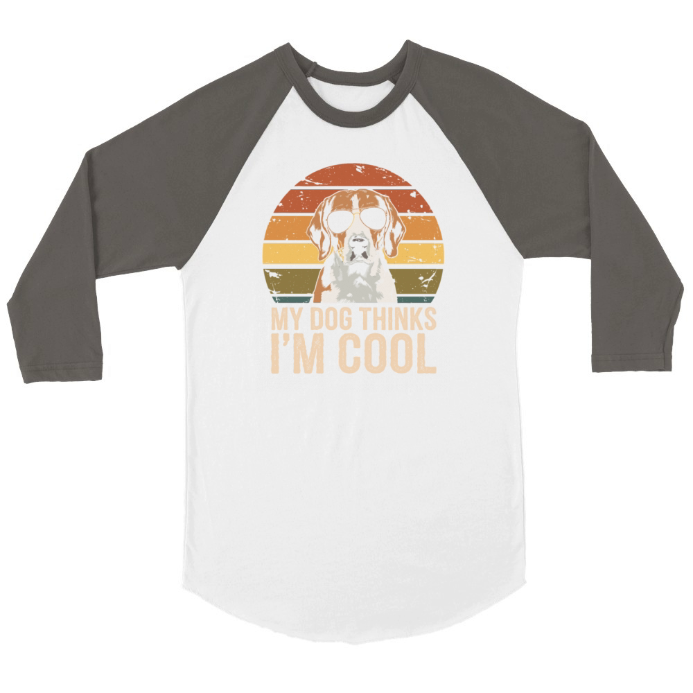 Beagle My Dog Thinks Im Cool Unisex ¾ sleeve Raglan T-shirt