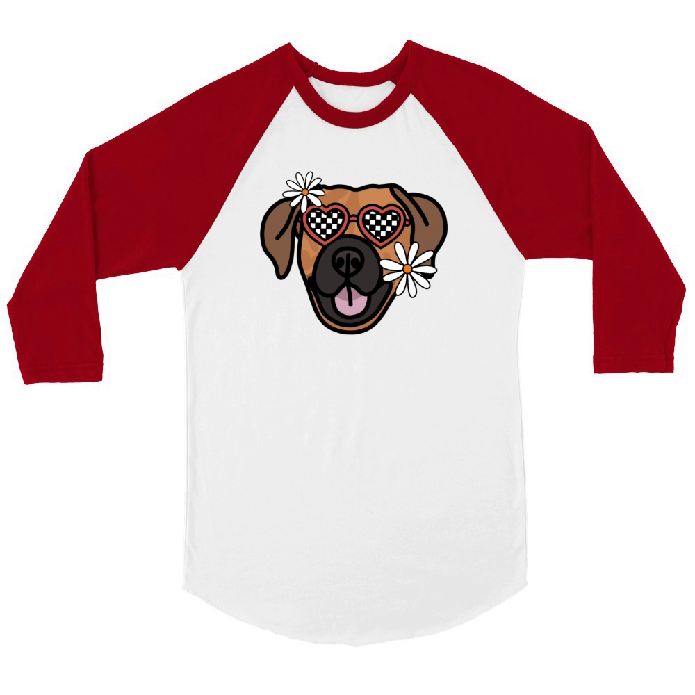 Rhodesian Ridgeback Retro Dog Unisex ¾ sleeve Raglan T-shirt