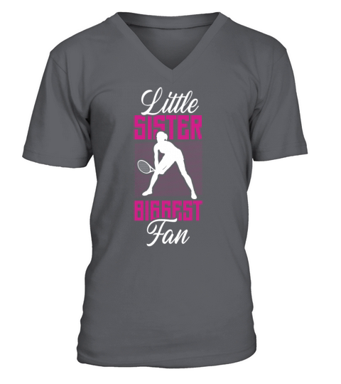 Funny Tennis Player Racket Sister V-Neck T-shirt