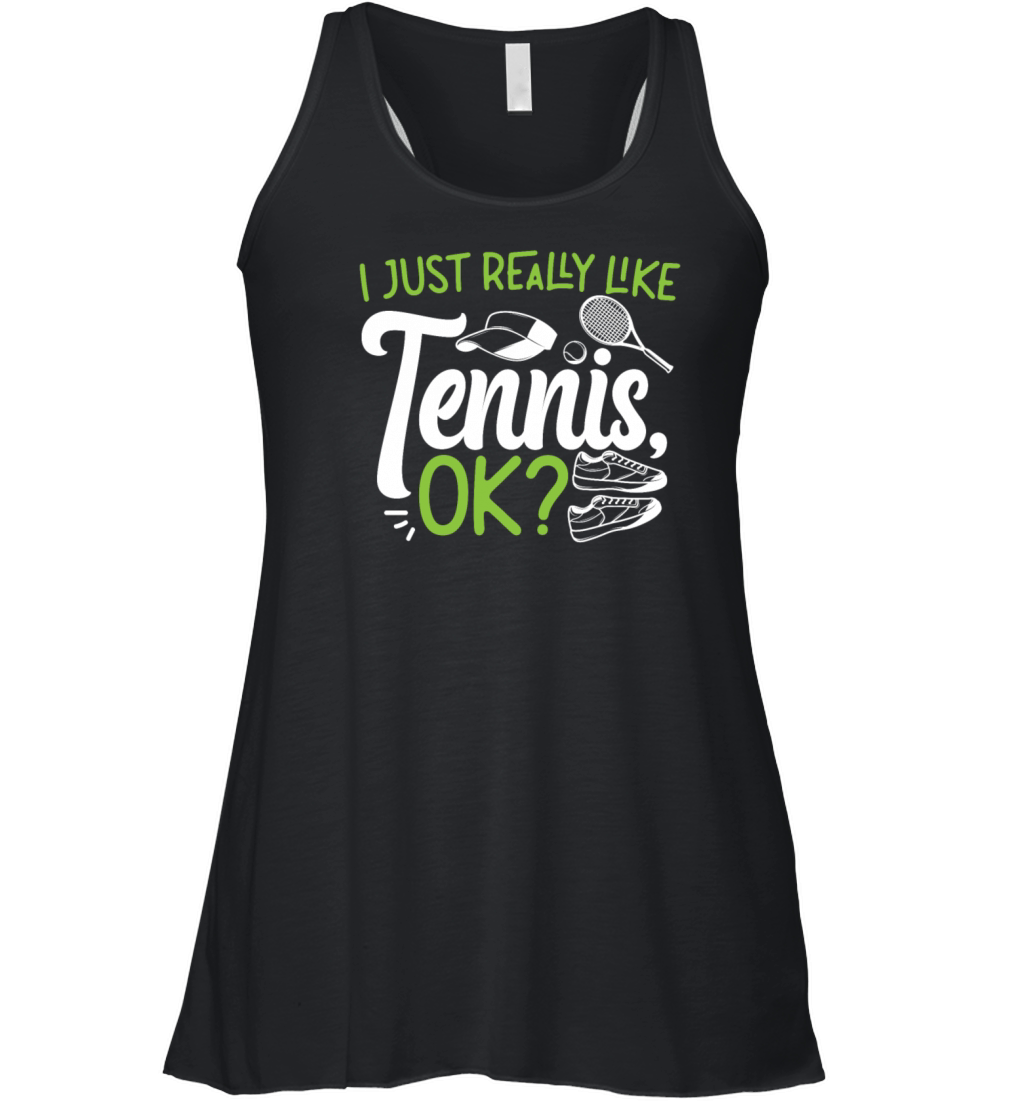 Funny Tennis Player Racket I Just Women's Flowy Tank Top