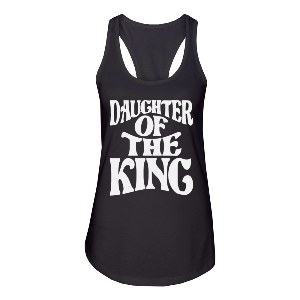 Daughter Of The King - Christian Quote Women's Racerback Tank