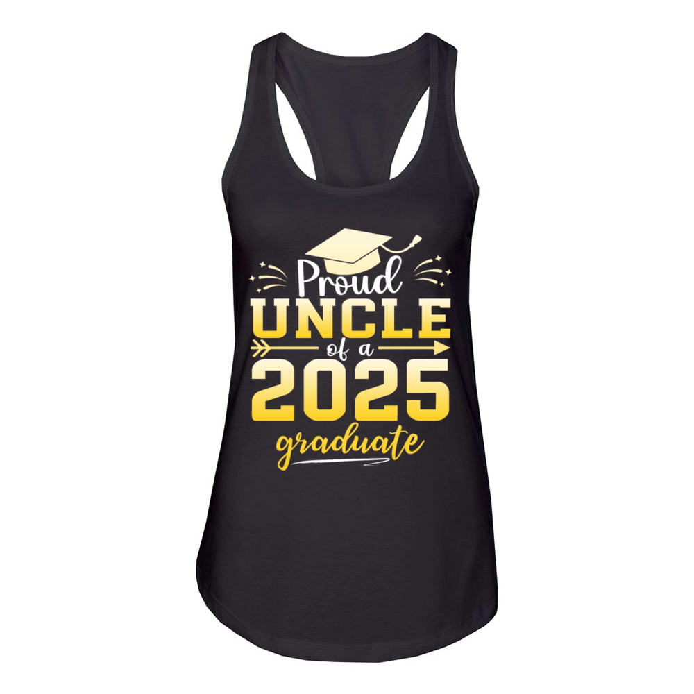 Proud Uncle Of A Class Of 2025 Graduate Graduation Women's Racerback Tank
