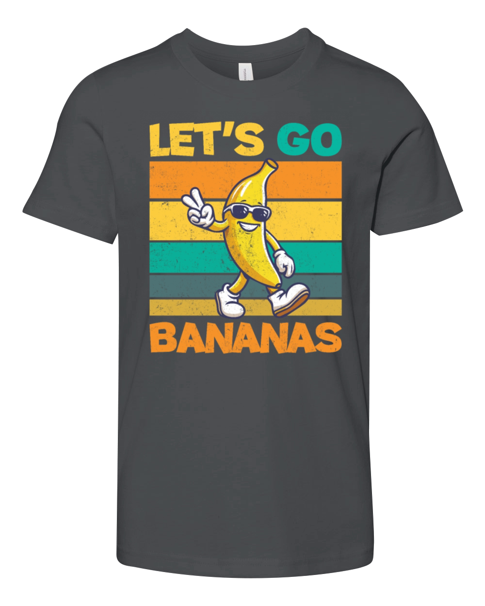 Let Go Banana Retro Vintage Funny Cool Banana Youth Unisex Jersey Tee