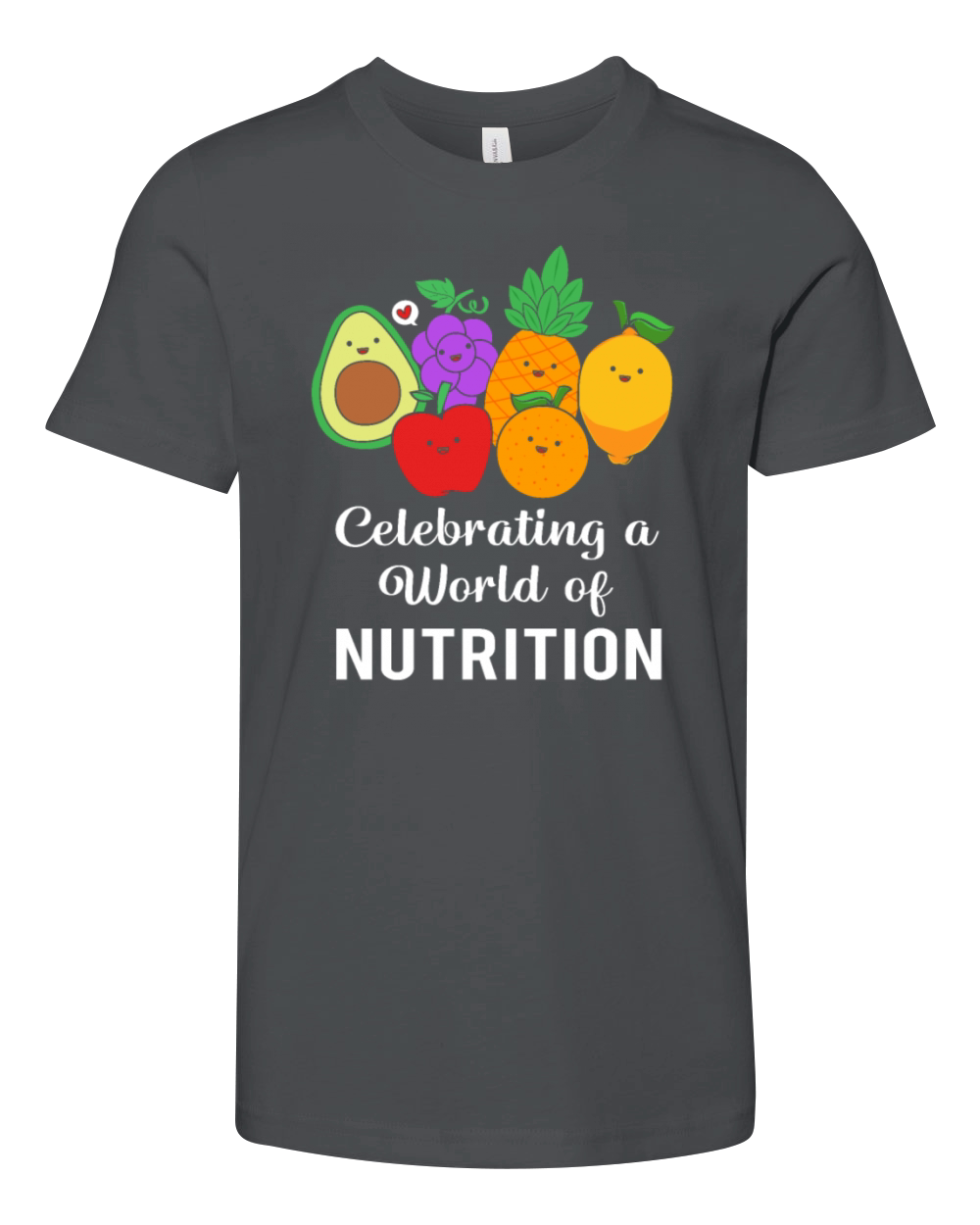 Nutrition Food Cute Fruit And Veggie Nutritionist Youth Unisex Jersey Tee