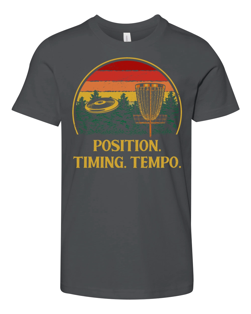 Position Timing Tempo Disc Golf Strategy Golfer Te Youth Unisex Jersey Tee
