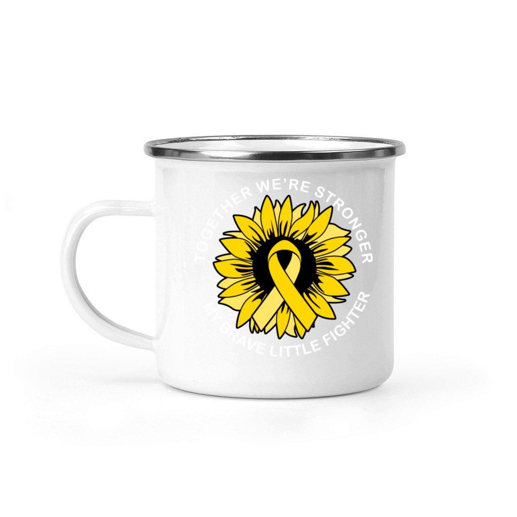 Brave Little Fighter Child Cancer Awareness Shirt Camping Mug