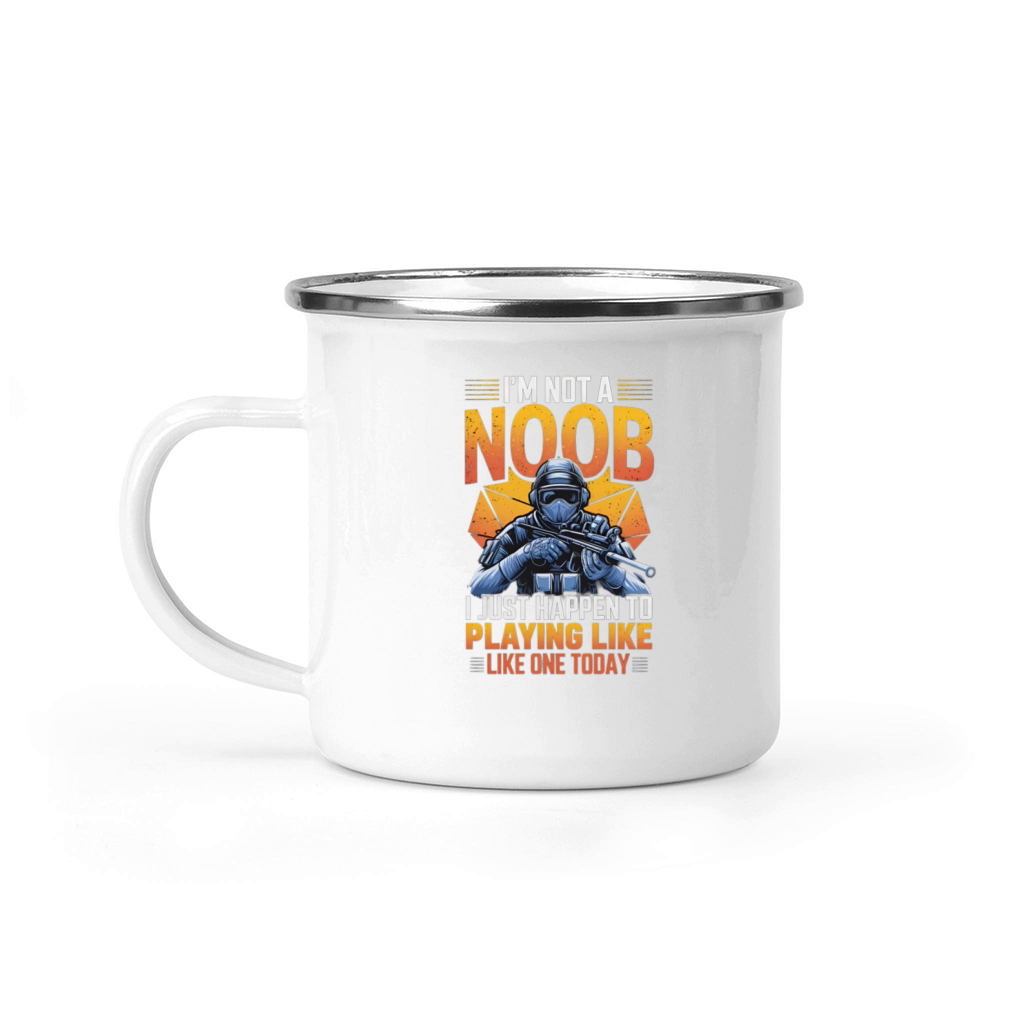 Im Not a Noob - Funny Gaming Quote" Camping Mug