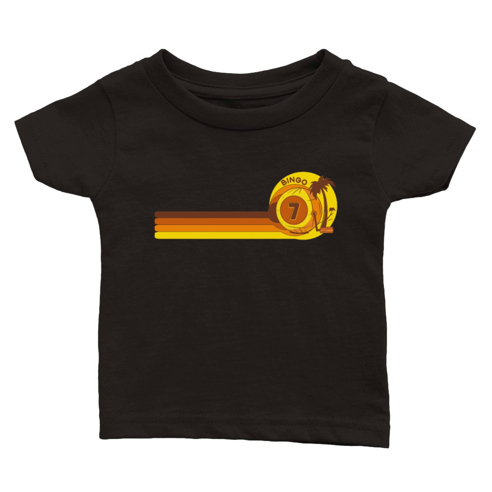 Bingo-Player Bingo-Game Bingo-Night Vintage 70s Classic Baby Crewneck T-shirt