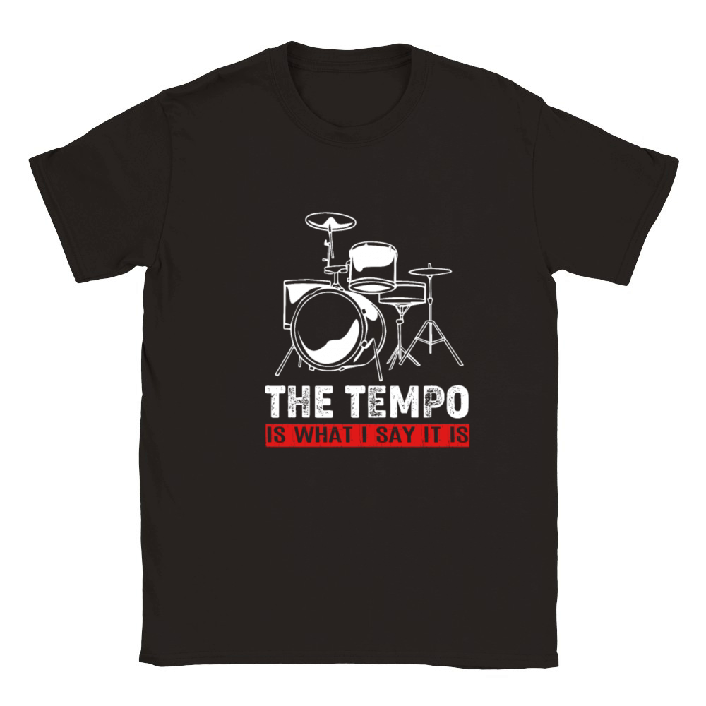 Vintage Percussion Drums Tempo Is What I Say It Is Classic Kids Crewneck T-shirt