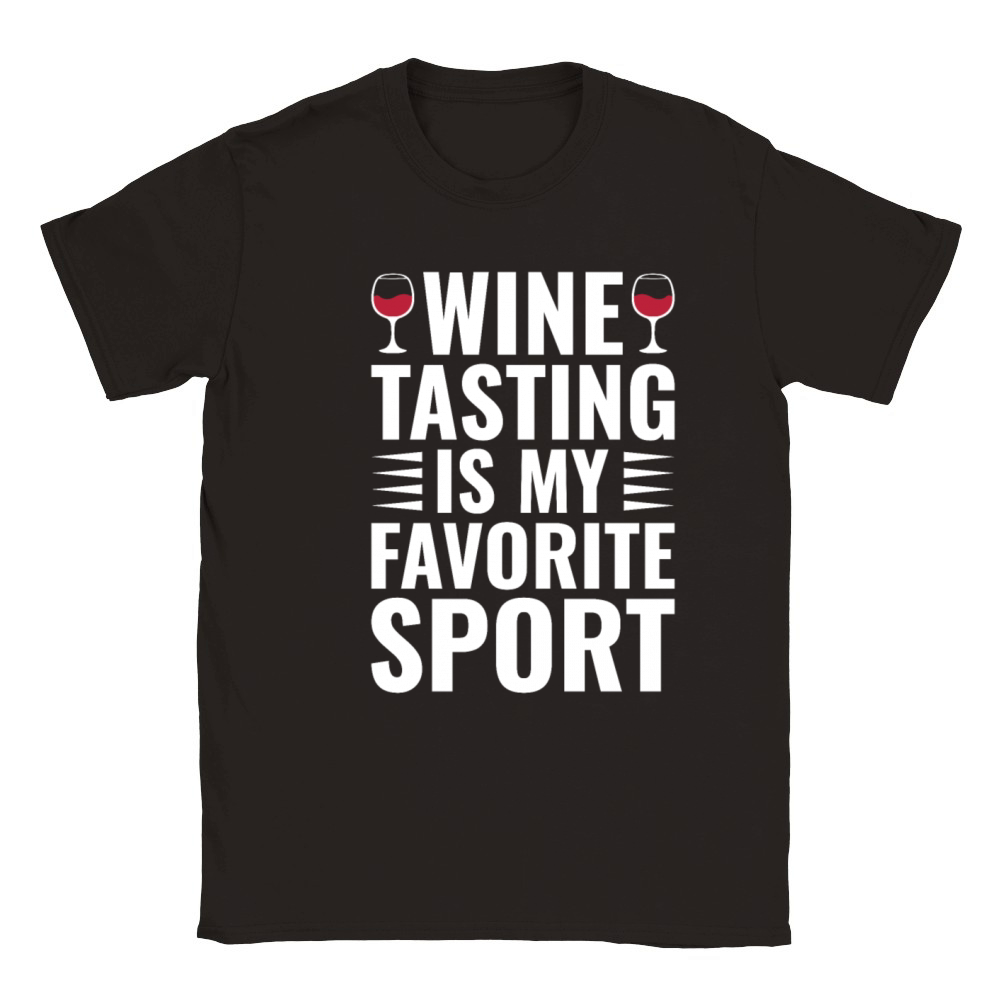 Wine Tasting Is My Favorite Sport Funny Wine Lover Classic Kids Crewneck T-shirt