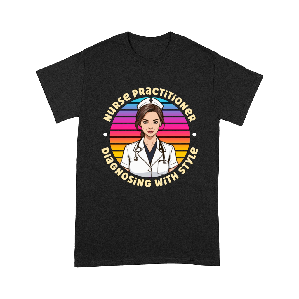 Nurse Practitioner Diagnosing With Style Medical Comfort T-shirt