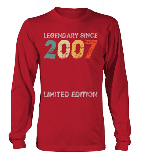 18th Birthday Legendary Since 2007 vintage Long sleeved Unisex