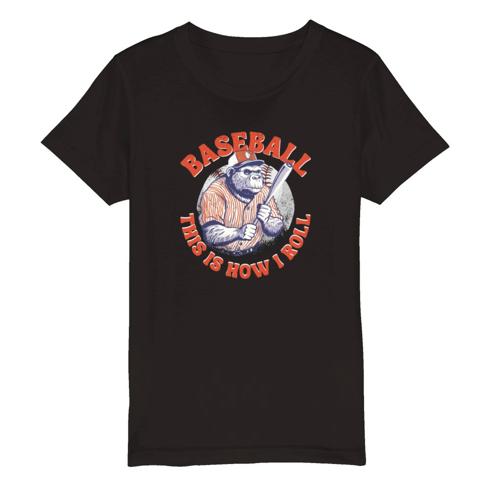 Baseball softball Baseball Vintage baseball Organic Kids Crewneck T-shirt