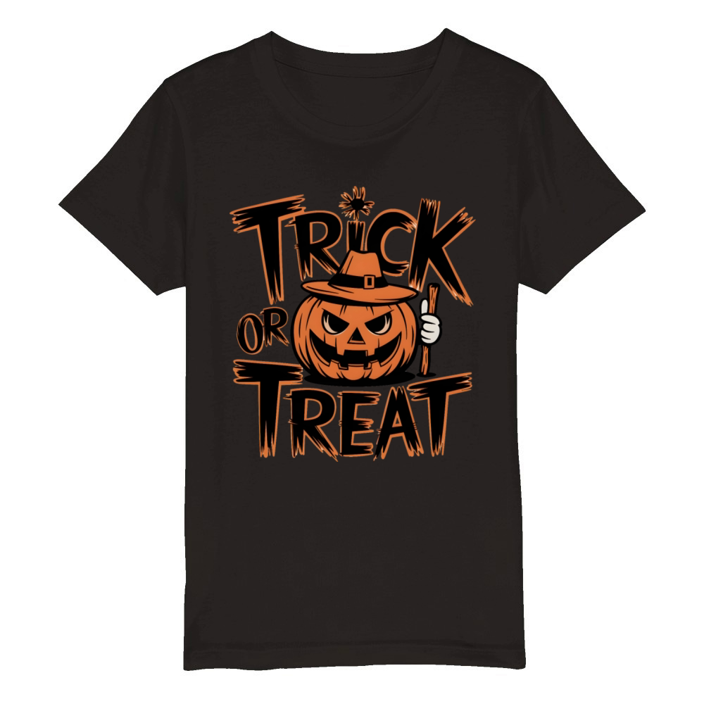 quotes Trick or treat halloween 3 Organic Kids Crewneck T-shirt
