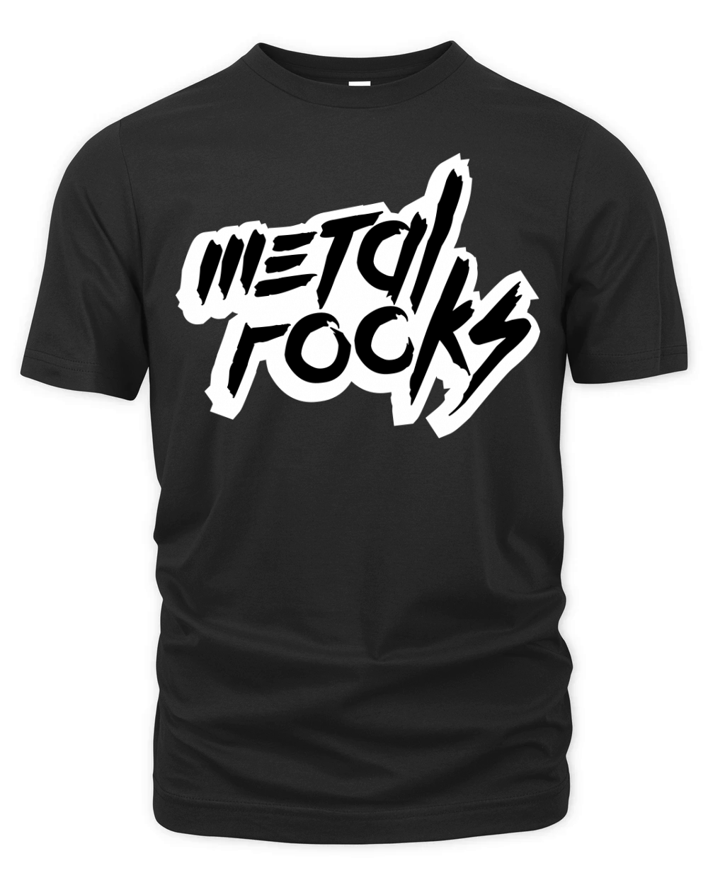 Heavy Metal Rocks Hard Rock Music Text Quote Logo Organic Unisex T-shirt