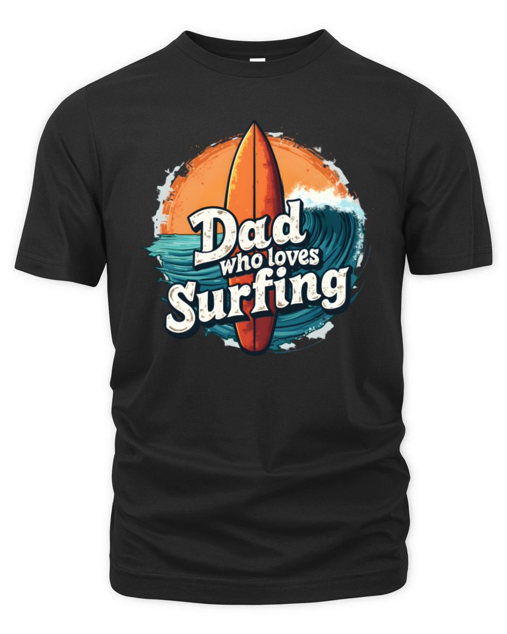 Vintage Surfboard Graphic for Surfing Dads Organic Unisex T-shirt