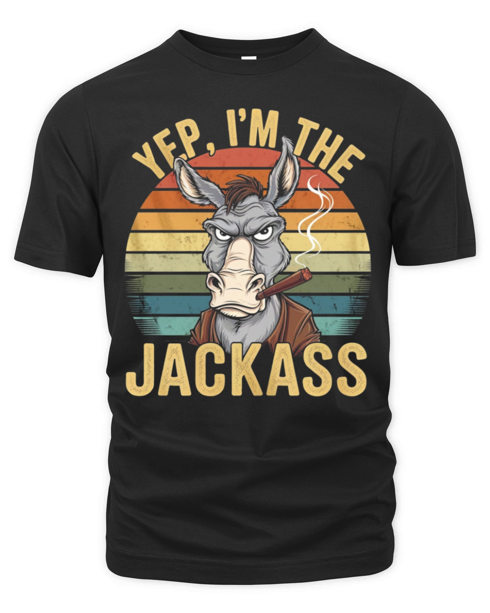 Yep I m The Jackass Funny Vintage Halloween donkey Organic Unisex T-shirt