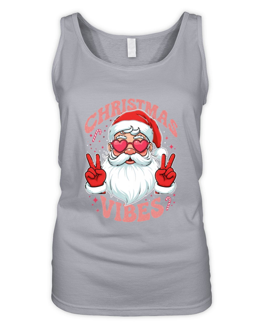 Christmas Vibes Santa Organic Women's Tank Top