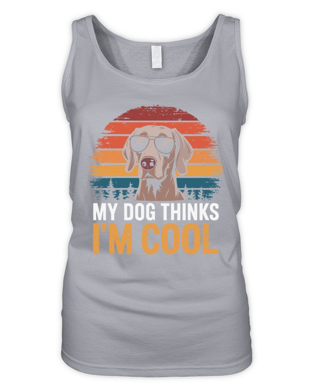Weimaraner My Dog Thinks Im Cool Organic Women's Tank Top