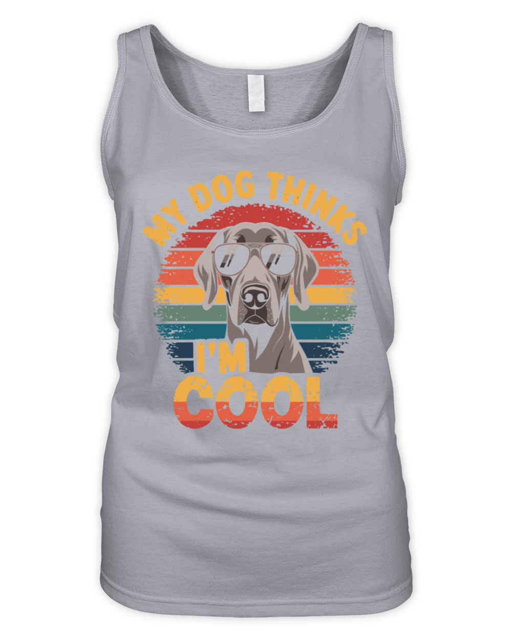 Weimaraner My Dog Thinks Im Cool Organic Women's Tank Top