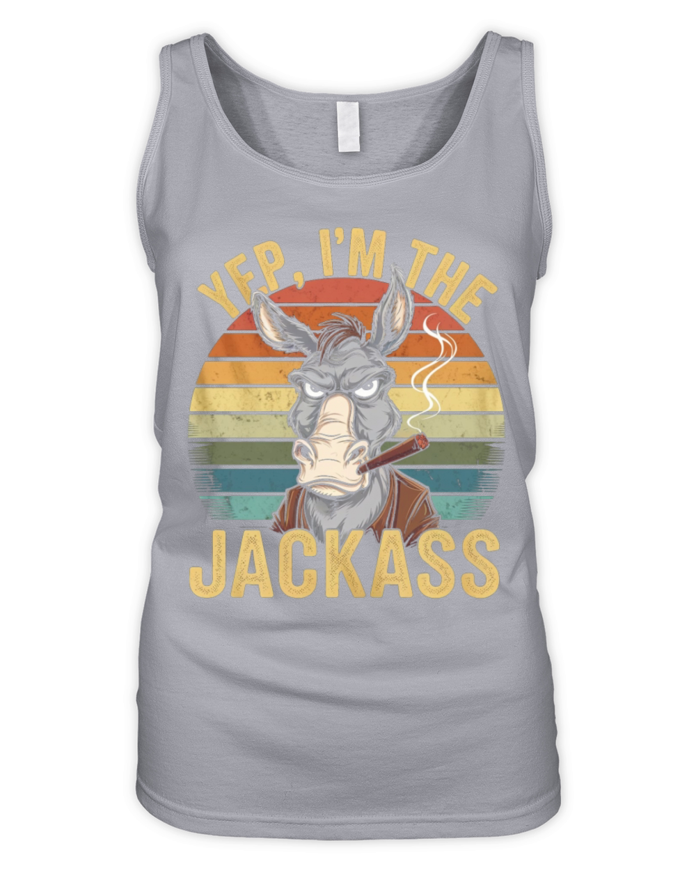 Yep I m The Jackass Funny Vintage Halloween donkey Organic Women's Tank Top