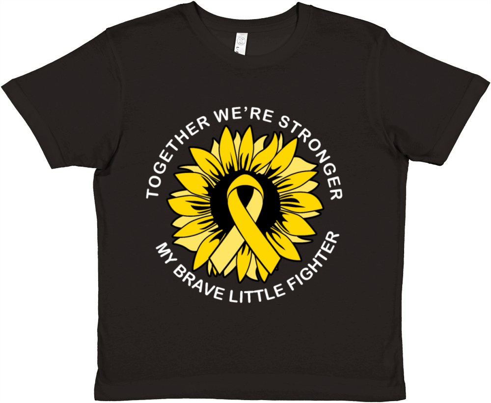 Brave Little Fighter Child Cancer Awareness Shirt Premium Kids Crewneck T-shirt