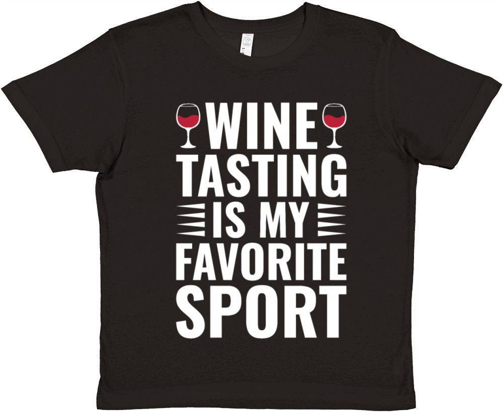 Wine Tasting Is My Favorite Sport Funny Wine Lover Premium Kids Crewneck T-shirt