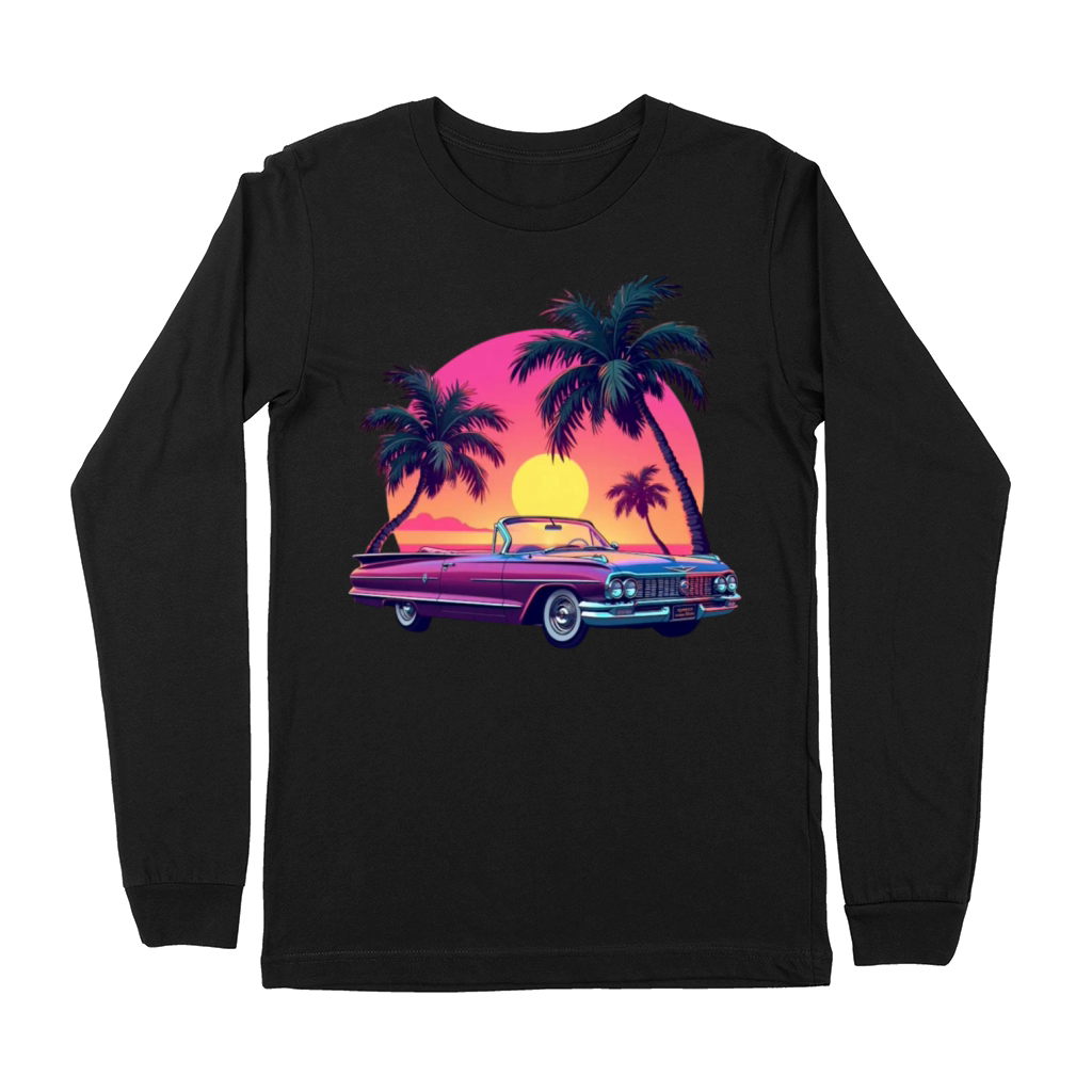 Vintage car beach vibe Premium Long Sleeve