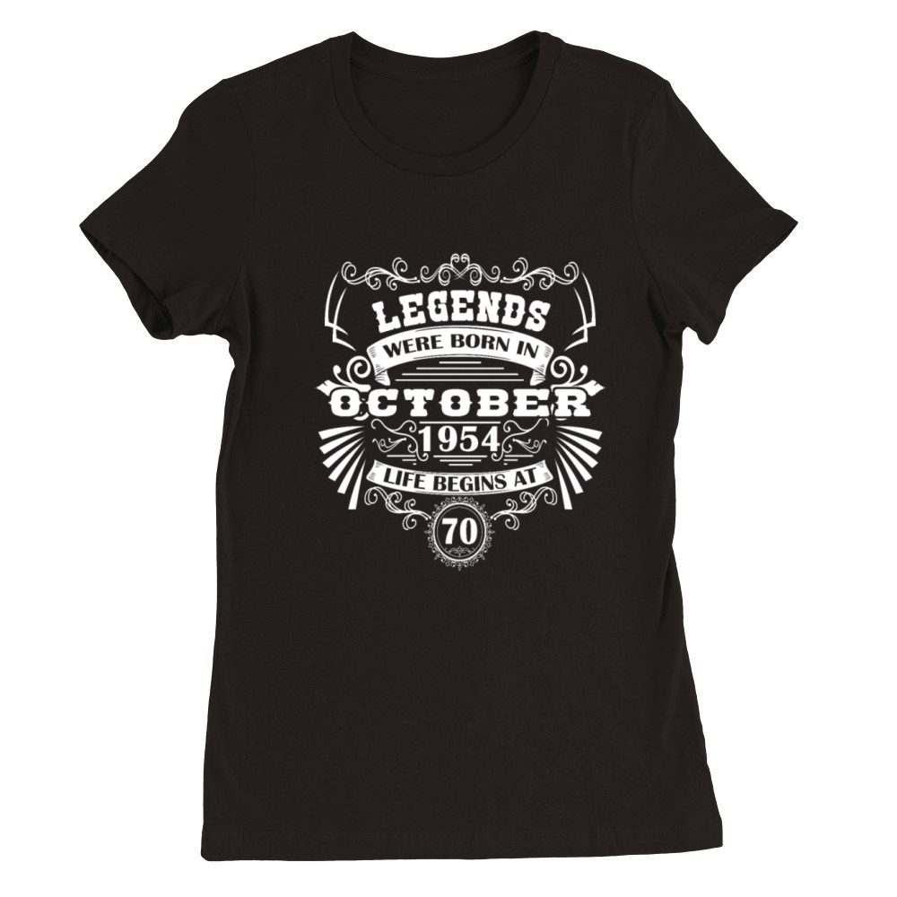 Legends born October 1954 vintage Western Premium Womens Crewneck T-shirt