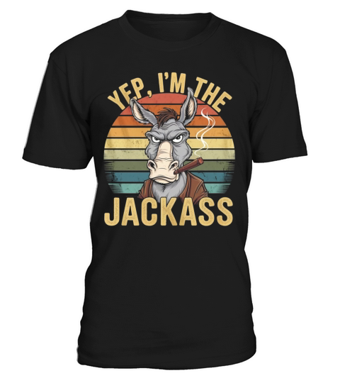Yep I m The Jackass Funny Vintage Halloween donkey T-Shirt Unisex