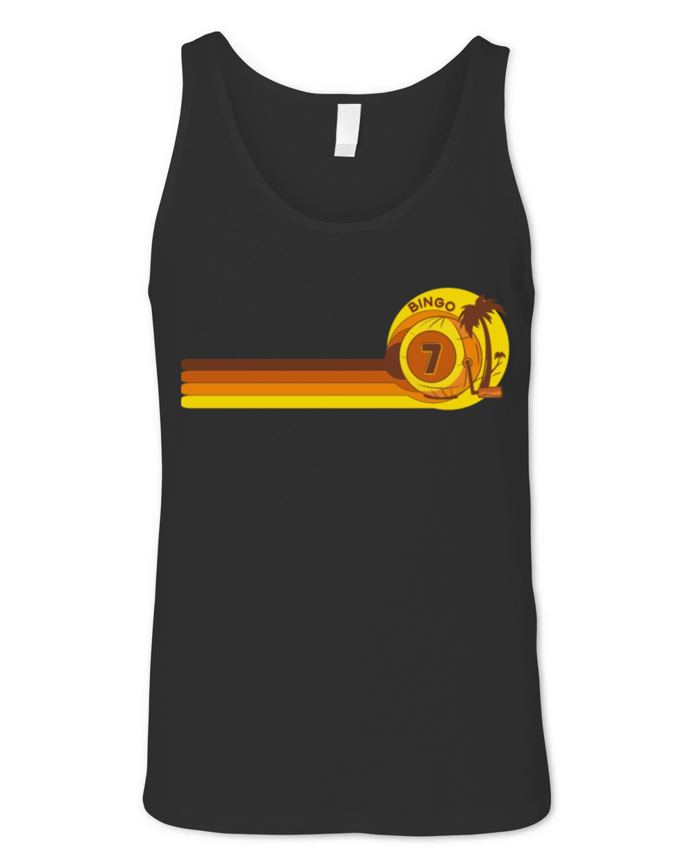 Bingo-Player Bingo-Game Bingo-Night Vintage 70s Unisex Jersey Tank