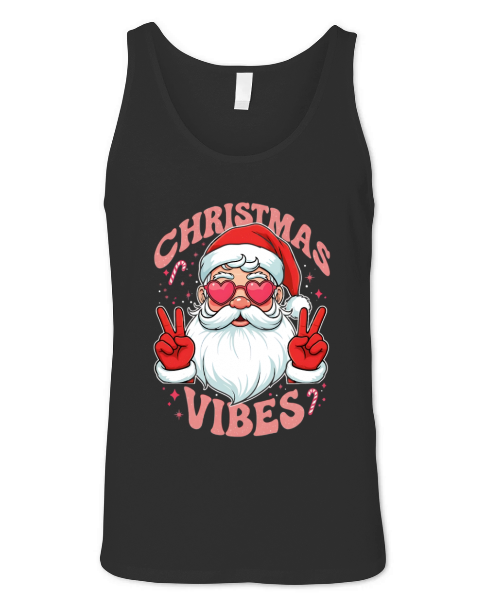 Christmas Vibes Santa Unisex Jersey Tank