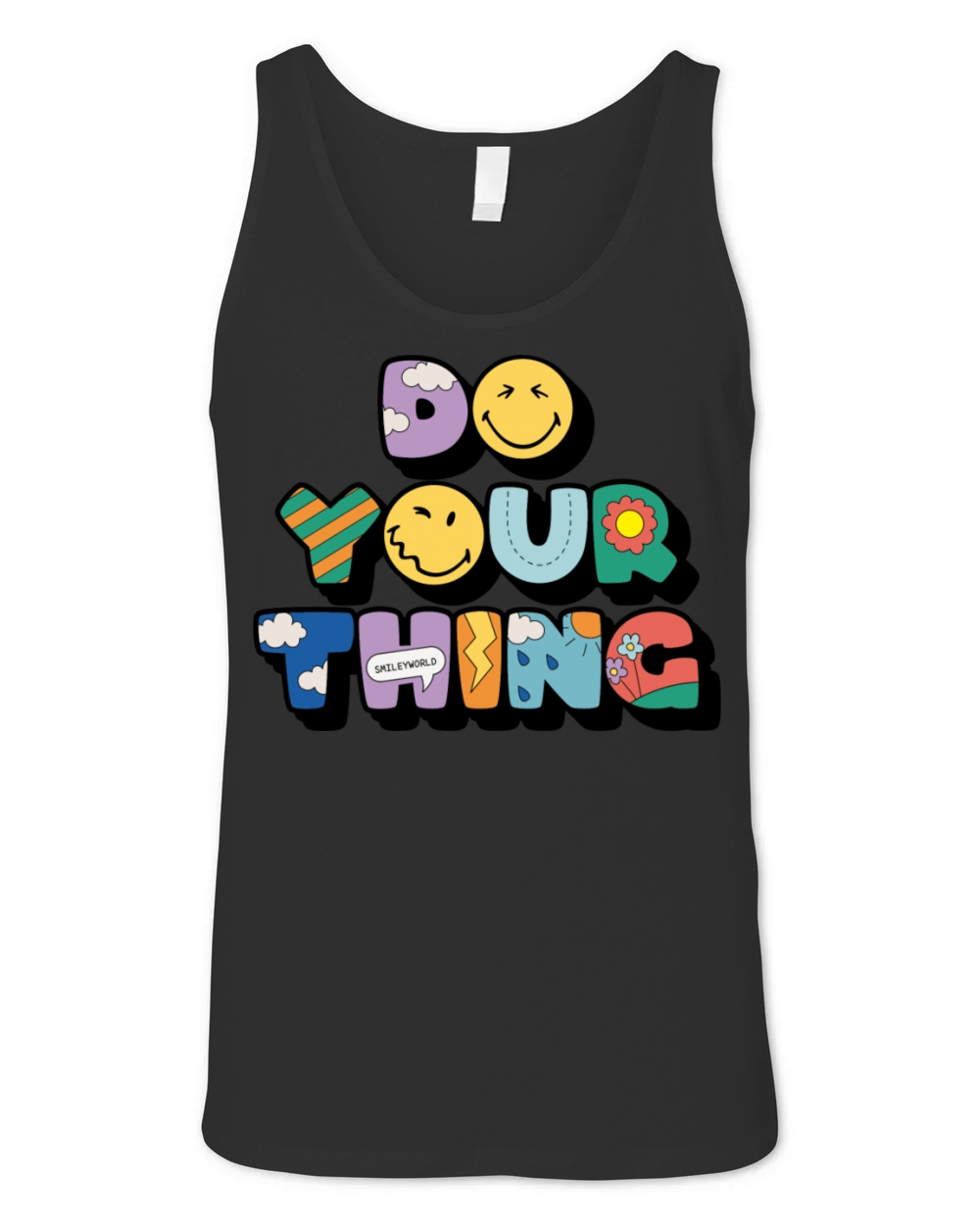 SmileyWorld Do Your Thing Colourful Letters Unisex Jersey Tank