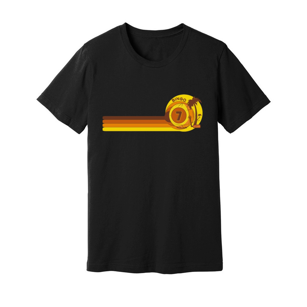 Bingo-Player Bingo-Game Bingo-Night Vintage 70s Unisex Jersey Tee