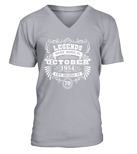 Legends born October 1954 vintage Western V-Neck T-shirt
