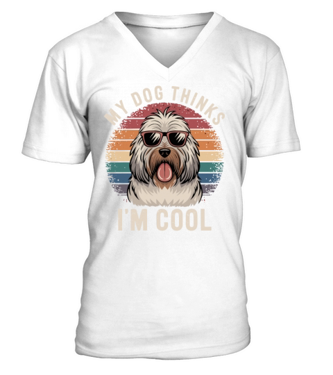 Maremma Sheepdog My Dog Thinks Im Cool V-Neck T-shirt