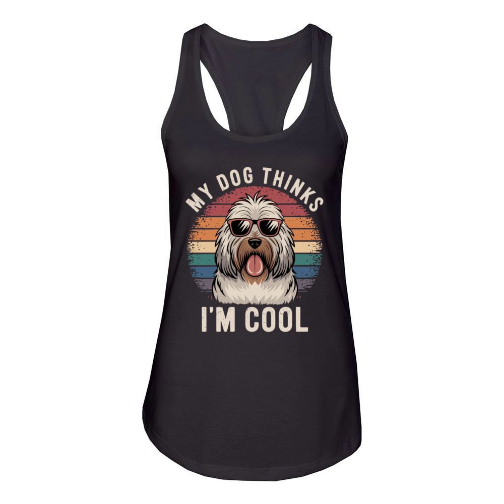Maremma Sheepdog My Dog Thinks Im Cool Women's Racerback Tank