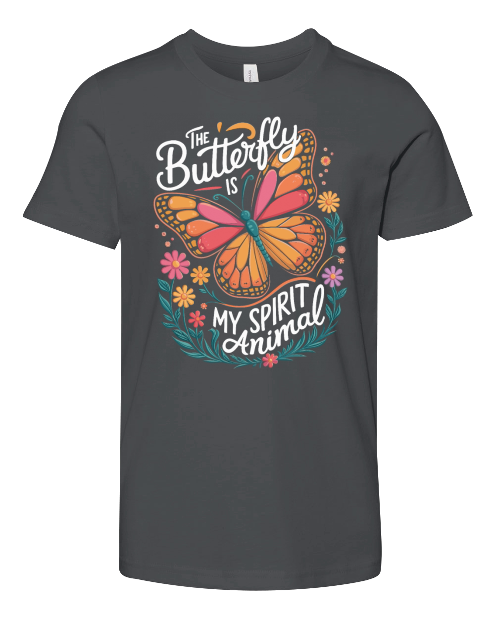 The Butterfly Is My Spirit Animal Youth Unisex Jersey Tee