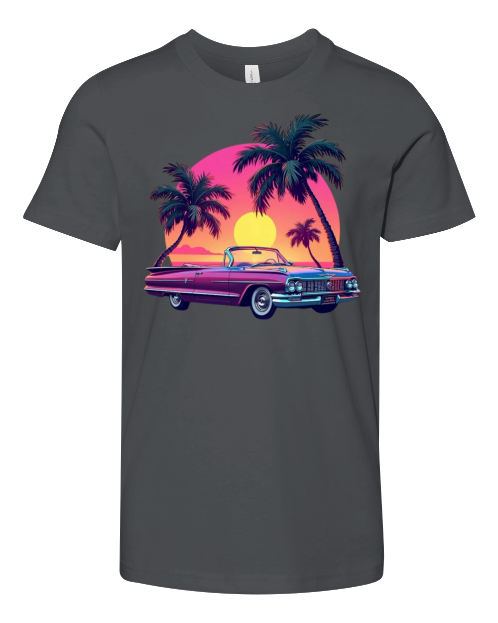 Vintage car beach vibe Youth Unisex Jersey Tee