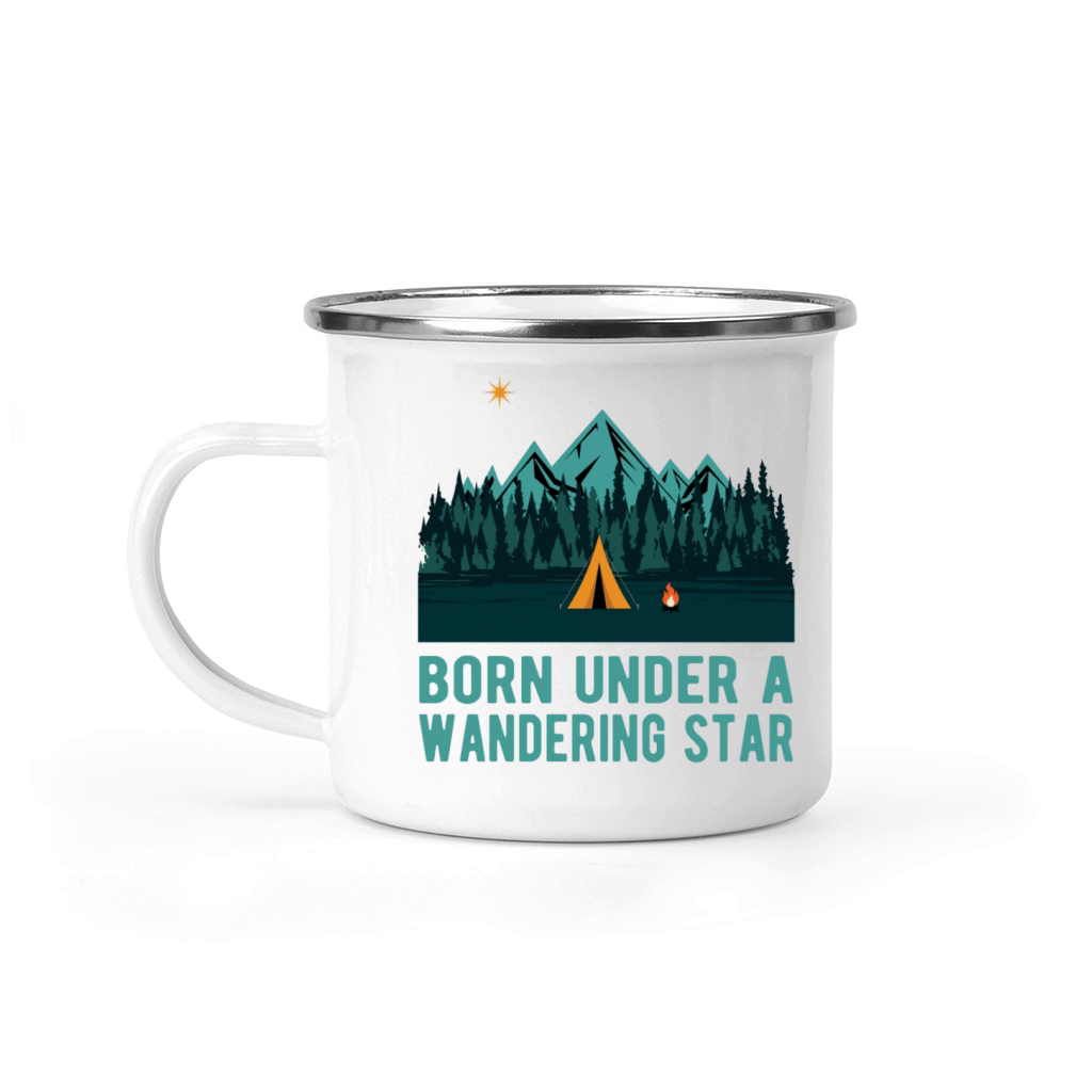 Born Under A Wandering Star Funny Camping Lover Camping Mug
