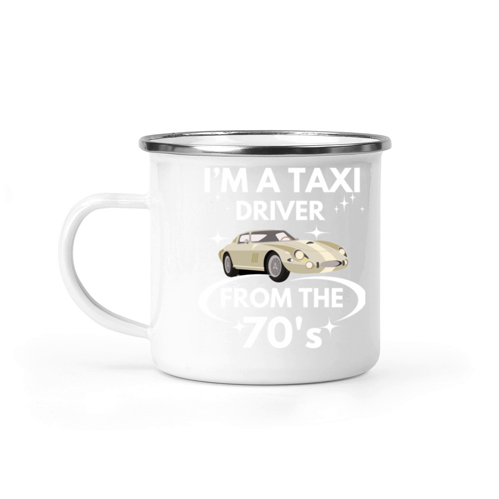 Funny Taxi Driver Old Antique Car 70s Vintage Cab Camping Mug