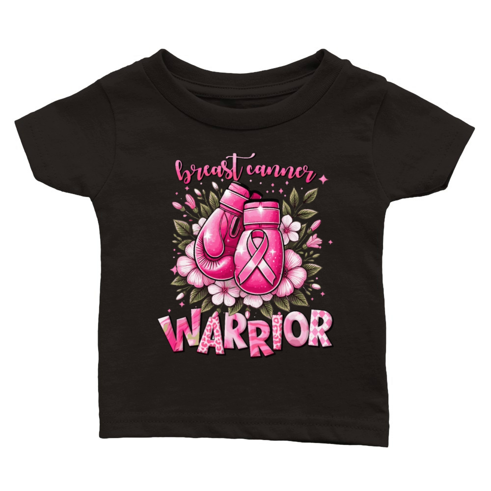 Breast Cancer Warrior Breast Cancer Awareness Classic Baby Crewneck T-shirt