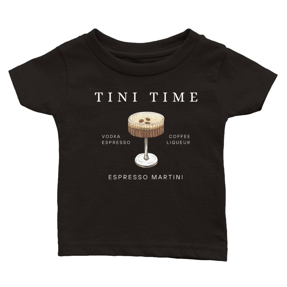 Espresso Martini Tini Time Vodka Espresso Coffee Classic Baby Crewneck T-shirt